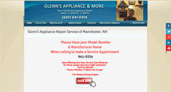 Desktop Screenshot of glennsappliancerepair.com